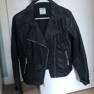 Old Navy Black Leather Jacket